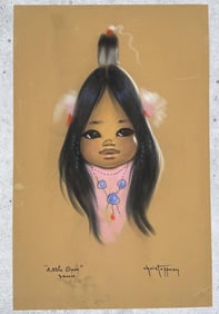 Gerda Christoffersen Pastel Indian Drawing