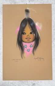 Gerda Christoffersen Pastel Indian Drawing