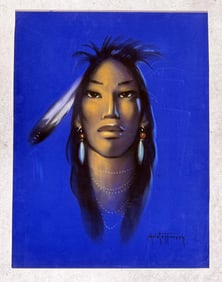 Gerda Christoffersen Pastel Indian Drawing