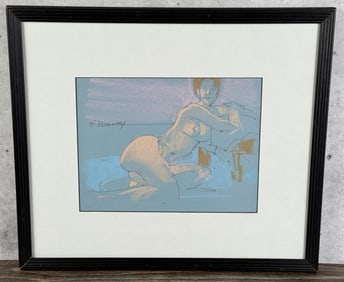 Bob Phinney Missoula Montana Nude Pastel Drawing