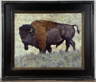 Chance Tedesco Boss Bull Buffalo Painting