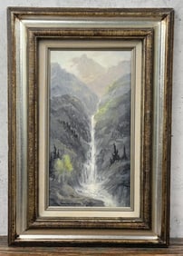 Norman Lowell Valdez Falls Alaska Oil Painting