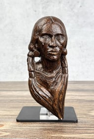 Morning Star Chalkware Indian Sculpture