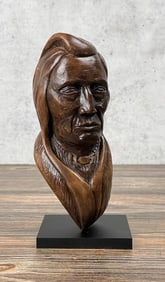 Adam White Man Chalkware Indian Sculpture