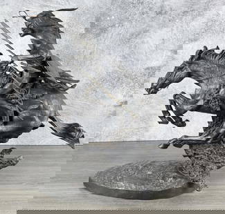 Frederic Remington The Cheyenne Bronze: Title is The Cheyenne. 32" by 29" by 9 1/2". 96lbs 13oz. Frederic Sackrider Remington (1861 - 1909) was active/lived in New York, Kansas, Connecticut. Frederic Remington is known for Western painting