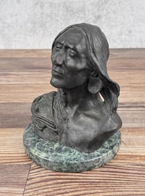 Charles M Russell Sleeping Thunder Bronze