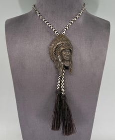 Richard Greeves 1998 Prix de West Bronze Bolo Tie