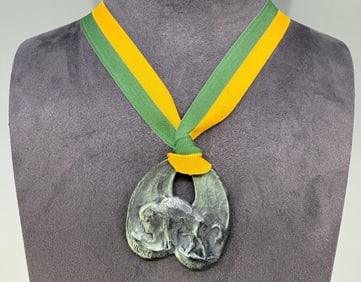 Richard Greeves 1987 Prix de West Bronze Bolo Tie