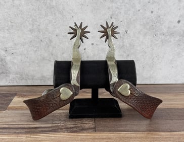 Buermann Silver Overlay Ladies Leg Cowboy Spurs