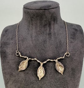 Sterling Silver Leaf Necklace