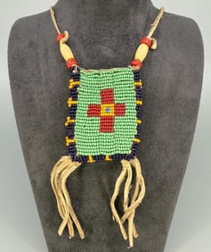 Native American Indian Beaded Medicine Pouch