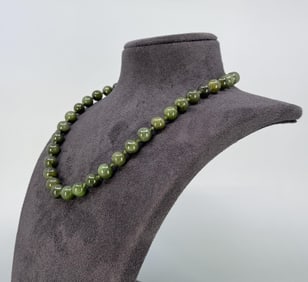14k Gold Alaskan Nephrite Jade Necklace