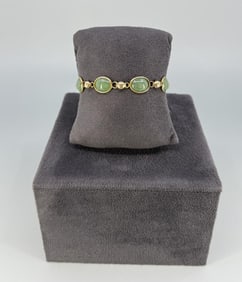 12k Gold Filled Alaskan Nephrite Jade Bracelet