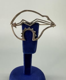 Taxco Mexico Sterling Zuni Bear Brooch