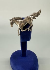 Sterling Silver Running Horse Brooch