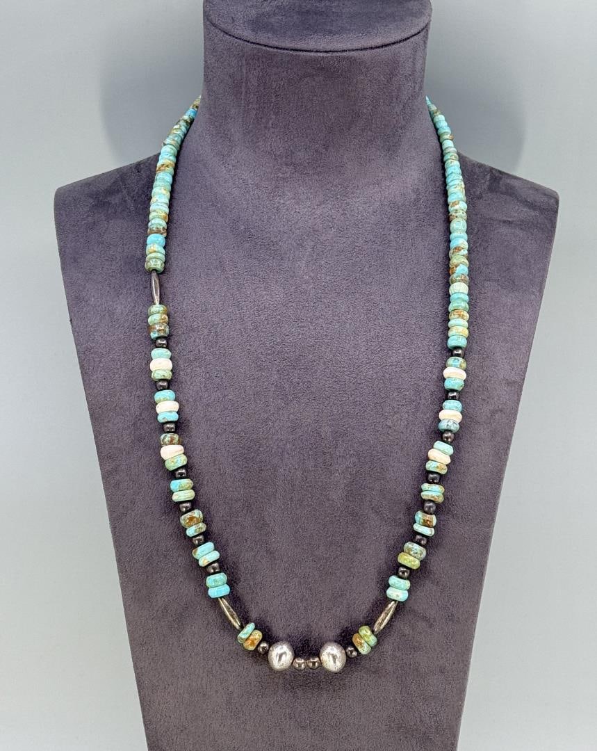 Santo Domingo Pueblo Turquoise Necklace (1 of 3)