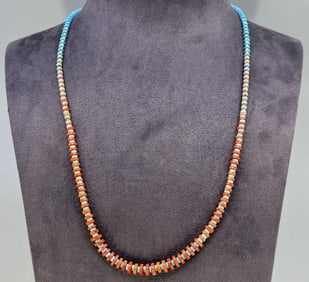 Santo Domingo Pueblo Turquoise Oyster Necklace