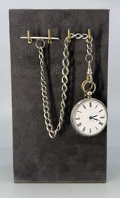 Antique Coin Silver Fusee Pocket Watch