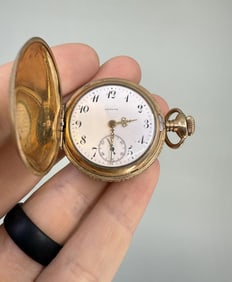 Antique Geneva Hunter Case Pocket Watch
