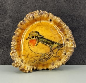 Montana Painted Elk Horn Burr Belt Buckle