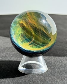 Bill Grout Vortex Galaxy Art Glass Marble