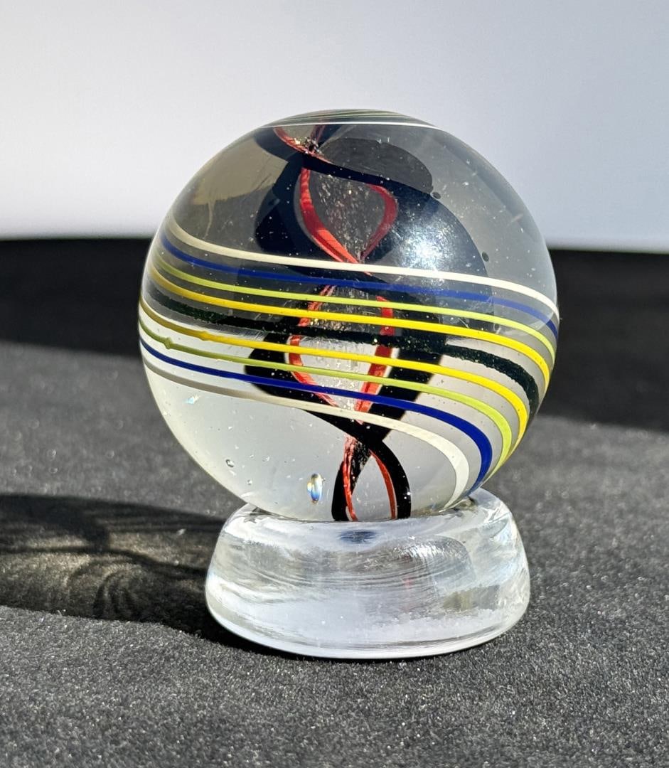 Dare Hawkins Swirl Art Glass Marble (1 of 4)