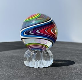 James Alloway 10 Color Rainbow Swirl Marble