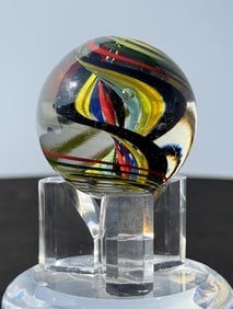 Dare Hawkins Swirl Art Glass Marble