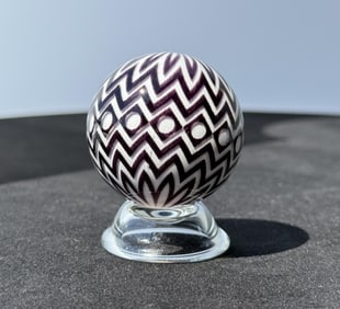 Mark Matthews Chevron Eye Art Glass Marble
