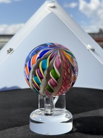 Mike Grau Tazza Glass Cane Filigrana Marble