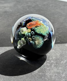 Josh Simpson Megaplanet Art Glass Paperweight