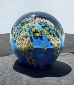 Josh Simpson Megaplanet Art Glass Paperweight