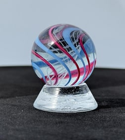 Sam Hogue Reverse Swirl Art Glass Marble