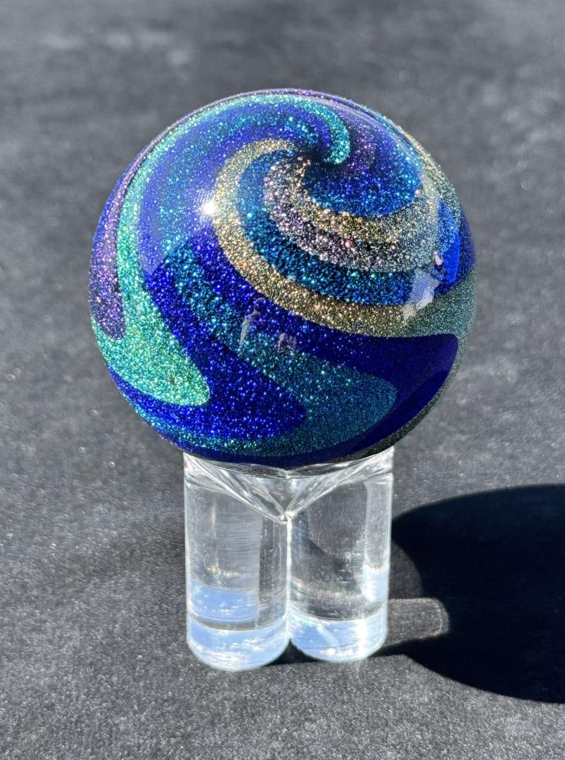 James Alloway Dichroic Rainbow Swirl Marble (1 of 6)