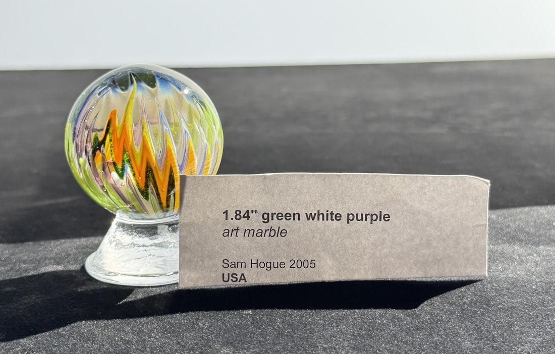 Sam Hogue Jagged Swirl Art Glass Marble (1 of 7)