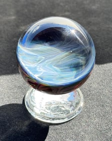 Bill Grout Steel Seas Starlight Art Glass Marble
