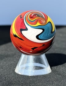 Kelley Johnson Girlie Traveler Art Glass Marble