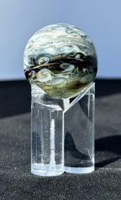 Tod Brown Planet Borosilicate Art Glass Marble