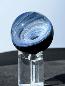 Bill Grout Steel Iris Starlight Art Glass Marble