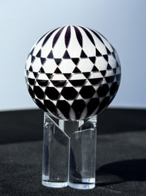 Mark Matthews Mirror Hexagon Art Glass Marble