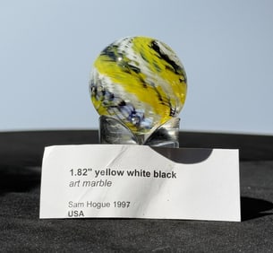 Sam Hogue Blurred Swirl Art Glass Marble