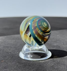 Kelley Johnson Girlie Traveler Art Glass Marble