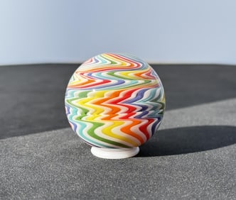 Kelley Johnson Girlie Traveler Art Glass Marble