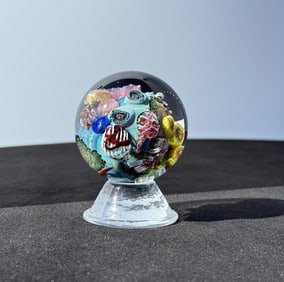 Josh Simpson Megaplanet Planet Art Glass Marble
