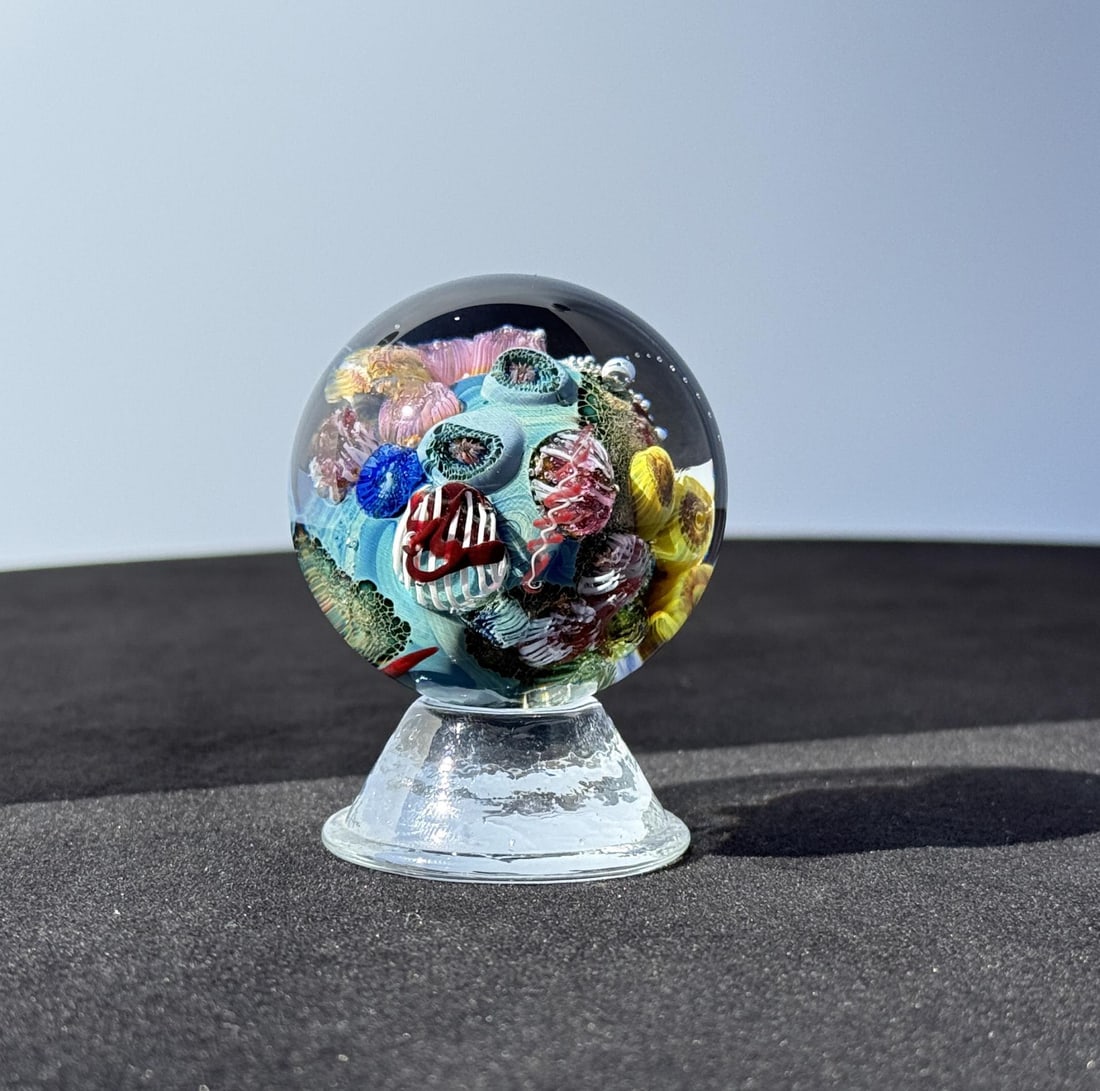 Josh Simpson Megaplanet Planet Art Glass Marble (1 of 8)