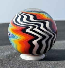 Kelley Johnson Girlie Traveler Art Glass Marble