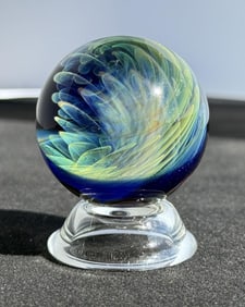 Blue Goose Studios Andrew Lazenby Art Glass Marble