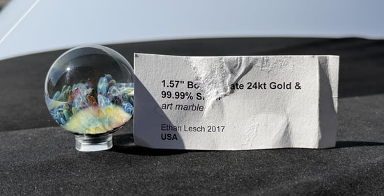 Ethan Lesch Borosilicate Galaxy Art Glass Marble
