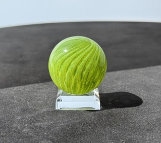 Sam Hogue Onionskin Art Glass Marble