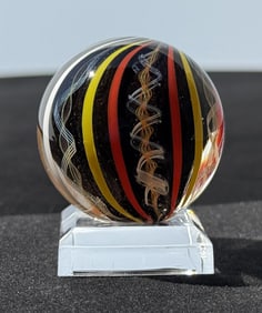 Dare Hawkins Swirl Art Glass Marble
